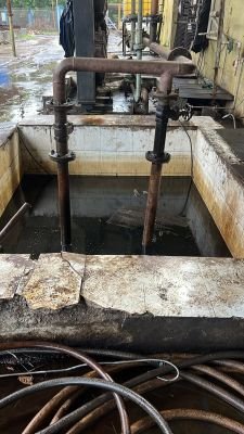 Storm, accompanied with heavy rain  Affected Quenching oil